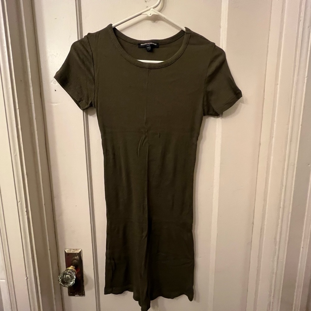 Brandy Melville olive green T-shirt dress One size